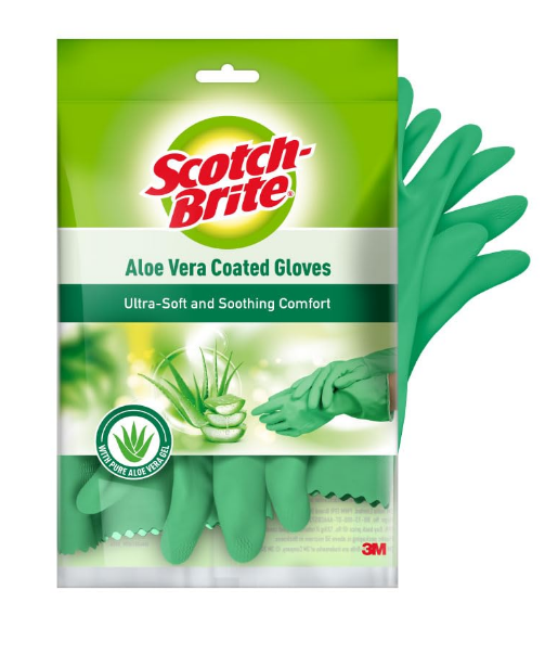 Scotch-Brite Aloe Vera coated Gloves, thick gloves for superior protection