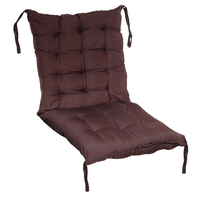 Kuber Industries 18x36 Inch Cotton Chair Pad with Ties