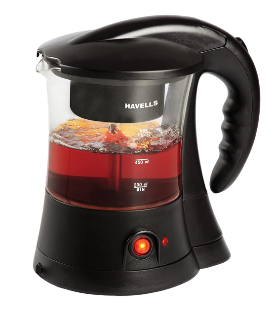 Havells Crystal Tea-Coffee Maker Glass with Filter Basket
