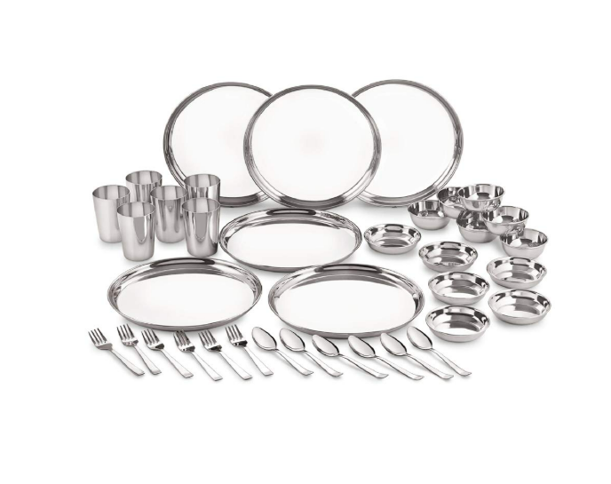 Neelam Stainless Steel Dinner Set Shagun